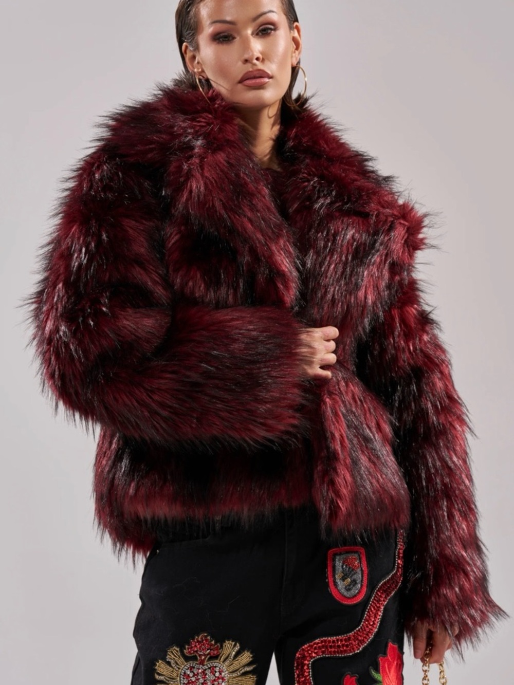 AKIRA MICHIGAN AVE FAUX FUR Size L/XL - Picture 5 of 5